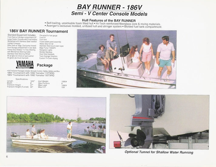 Avenger 1992 Bay Runner Brochure
