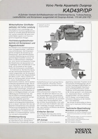Volvo KAD43P/DP Specification Brochure