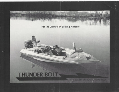 Thunderbolt 1980s Brochure
