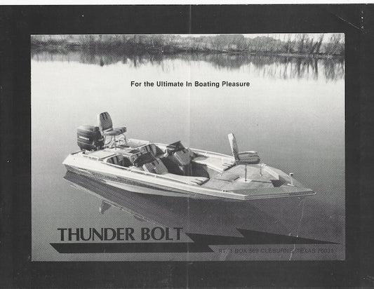 Thunderbolt 1980s Brochure