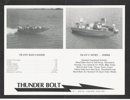 Thunderbolt 1980s Brochure