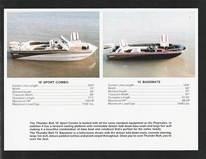 Thunderbolt 1980s Brochure