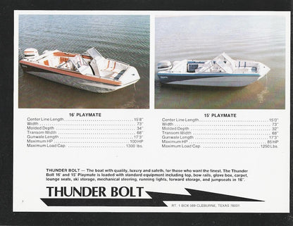 Thunderbolt 1980s Brochure