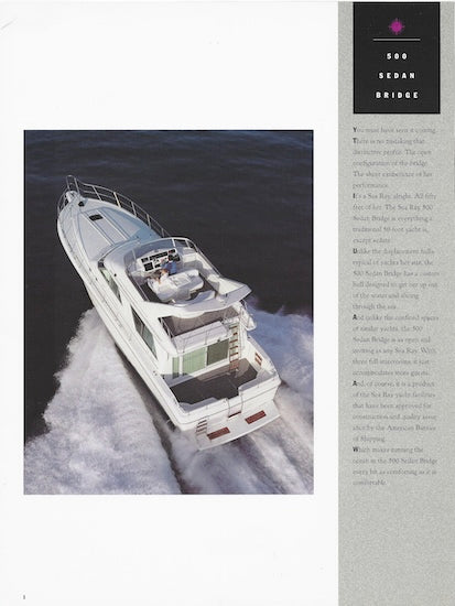 Sea Ray 500 Sedan Bridge Brochure