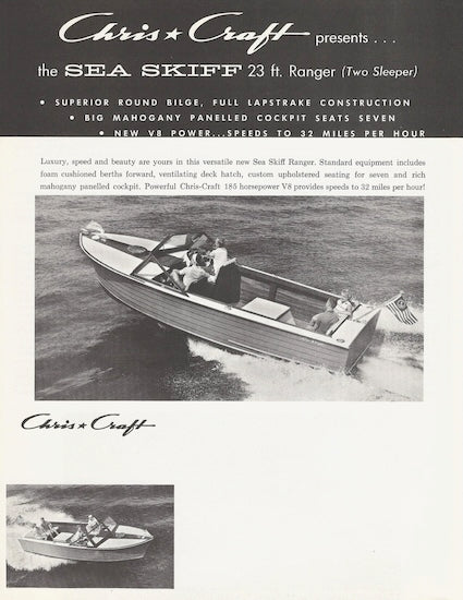 Chris Craft Sea Skiff Ranger 23 Specification Brochure