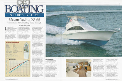 Ocean 50 Super Sport Marlin Magazine Reprint Brochure