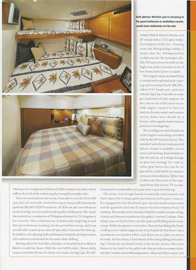 Ocean 50 Super Sport Power & Motor Yacht Magazine Reprint Brochure