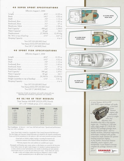 Ocean 40 Super Sport & Sport Fish Brochure