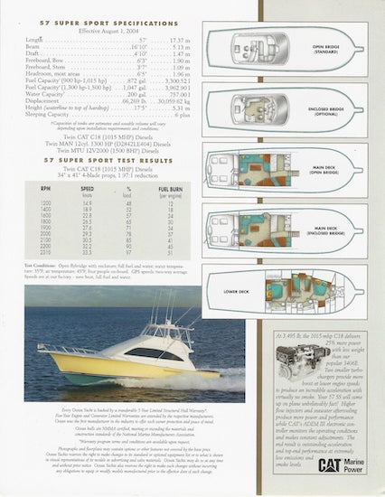 Ocean 57 Super Sport Brochure