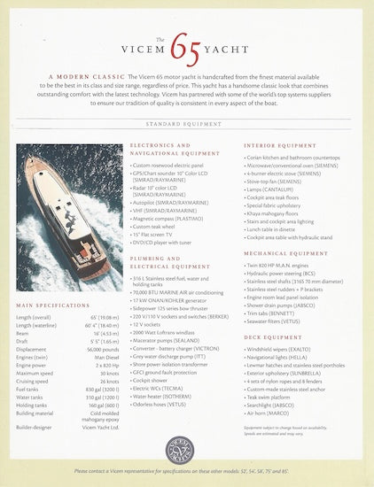 Vicem 52 & 65 Brochure