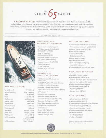 Vicem 52 & 65 Brochure
