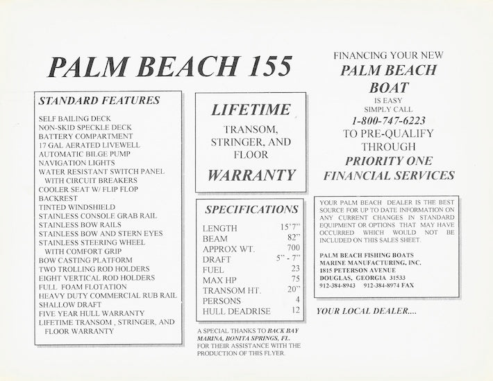 Palm Beach 155 Brochure