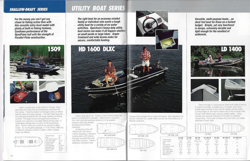 Blue Fin 1991 Spectrum Brochure