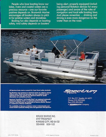 Blue Fin 1992 Spectrum Poster Brochure