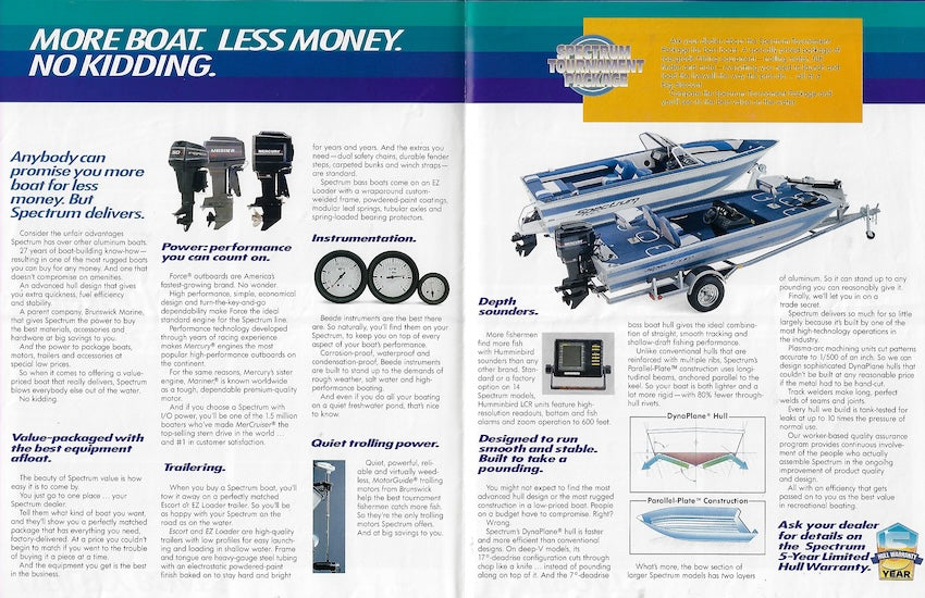 Blue Fin 1992 Spectrum Poster Brochure
