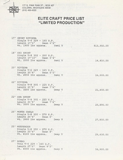 Elite Craft Brochure