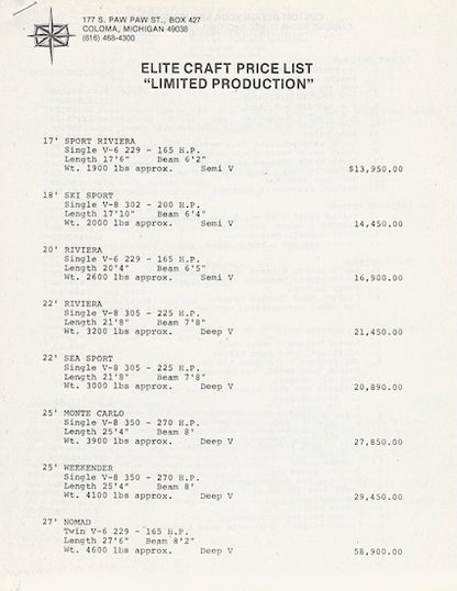 Elite Craft Brochure