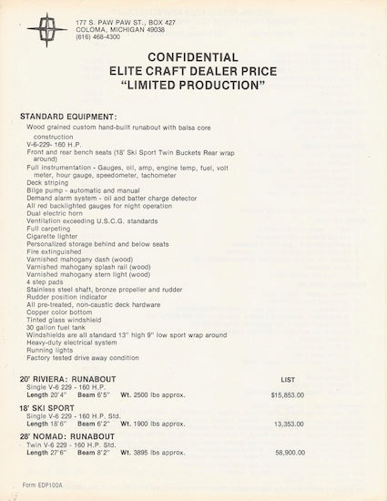 Elite Craft Brochure