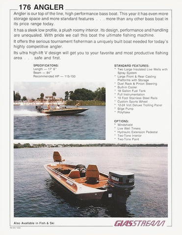 Glasstream 176 Angler Specification Brochure