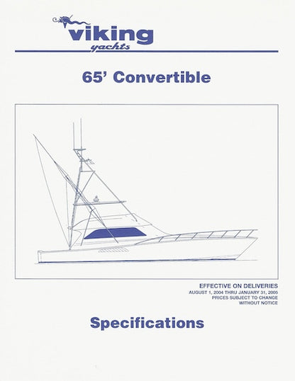 Viking 65 Convertible Specification Brochure