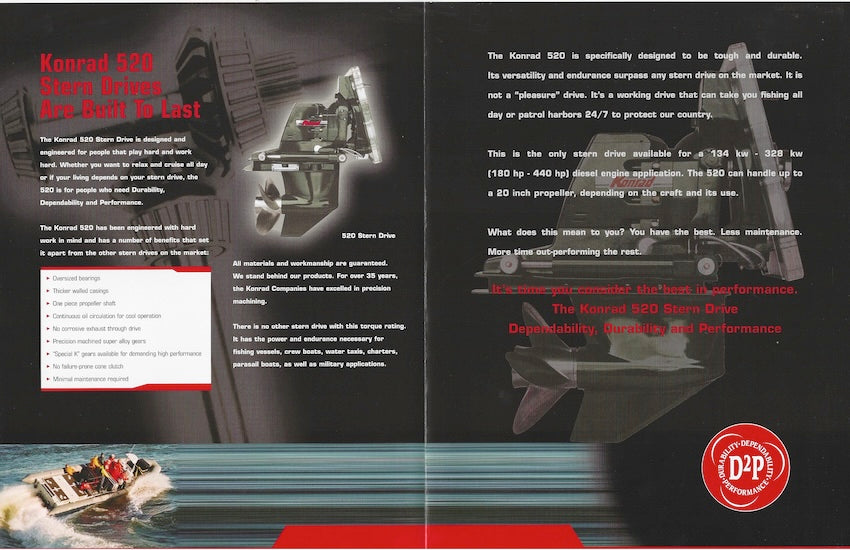 Konrad 520 Stern Drive Engine Brochure