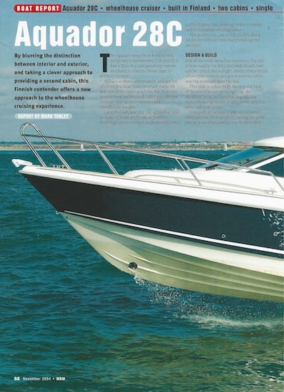 Aquador 28C Motor Boats Monthly Magazine Reprint