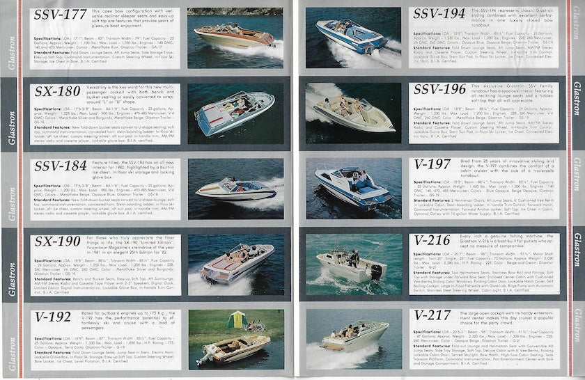 Glastron 1982 Abbreviated Brochure