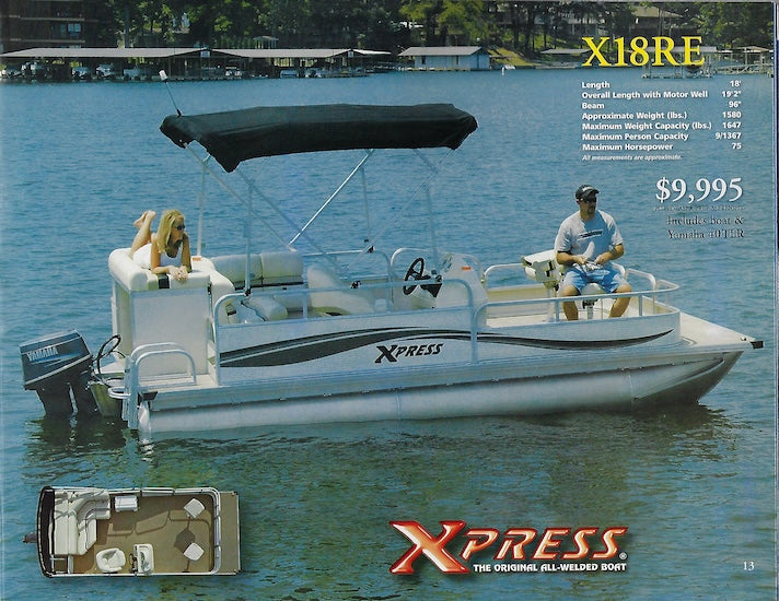 Aluma Weld 2005 Xpress Pontoon Boats Brochure