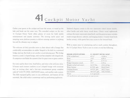 Carver 41 Cockpit Motor Yacht Preliminary Brochure