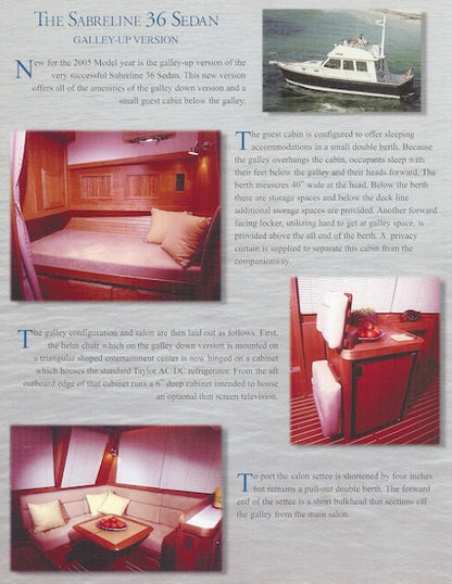 Sabreline 36 Sedan Galley Up Brochure