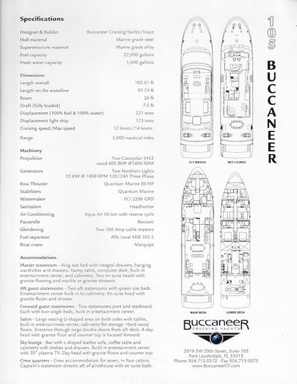 Buccaneer 105 Brochure
