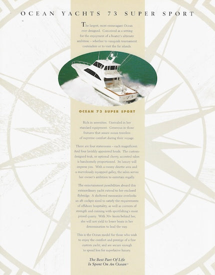 Ocean 73 Super Sport Brochure