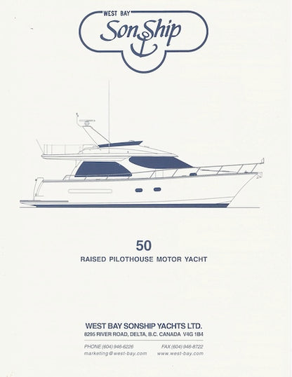 West Bay SonShip 50 Motor Yacht Specification Brochure