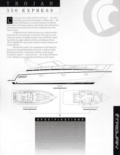 Trojan 350 Express Specification Brochure (1994)