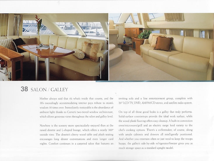 Carver 38 Super Sport Brochure