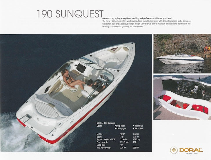 Doral 2005 Sport Boats Brochure