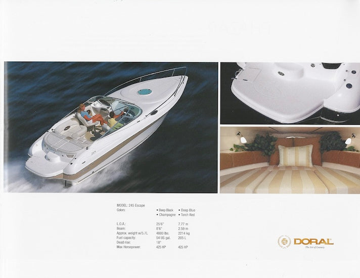 Doral 2005 Sport Boats Brochure