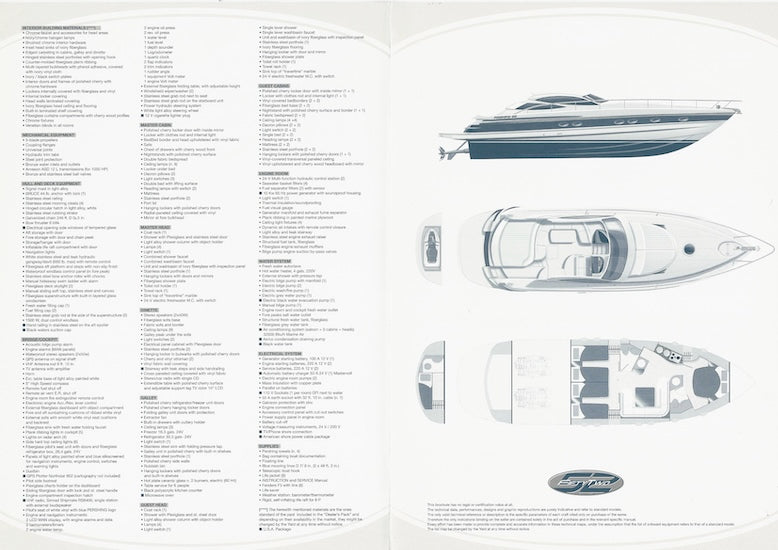Pershing 52 USA Specification Brochure