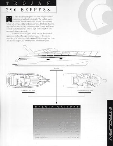 Trojan 390 Express Specification Brochure (1994)