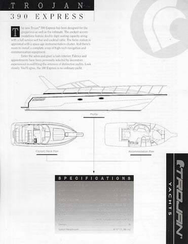 Trojan 390 Express Specification Brochure (1995)