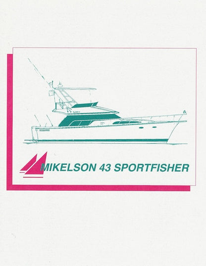 Mikelson 43 Sportfisher Specification Brochure