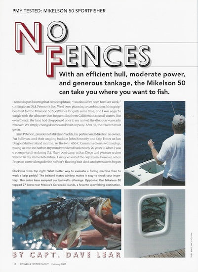 Mikelson 50 Sportfisher Power & Motoryacht Magazine Reprint Brochure