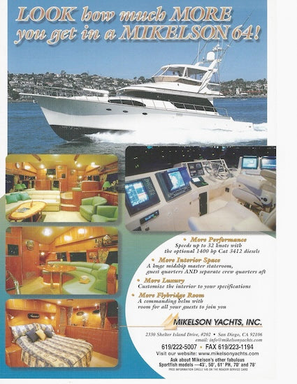 Mikelson 50 Sportfisher Power & Motoryacht Magazine Reprint Brochure