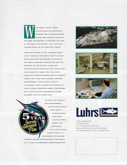 Luhrs 1997 Brochure