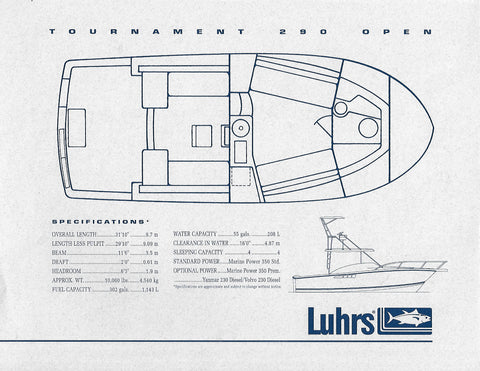 Luhrs 290 Open Specification Brochure