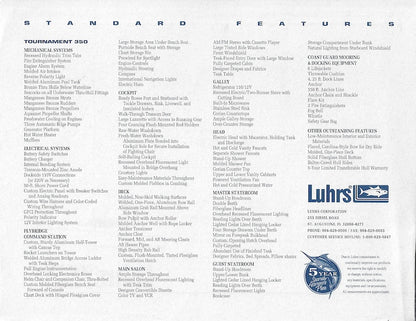 Luhrs 350 Tournament Convertible Brochure