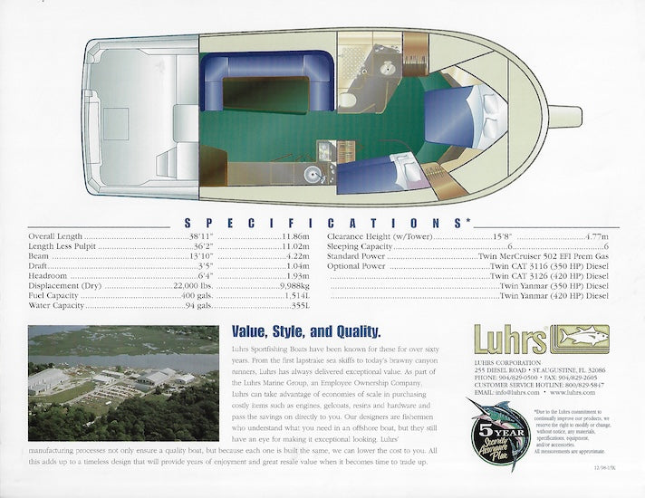 Luhrs 360 Convertible Brochure