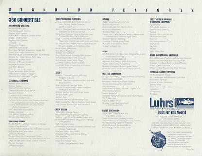 Luhrs 360 Convertible Brochure