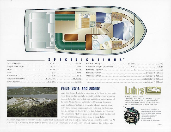Luhrs 400 Convertible Brochure