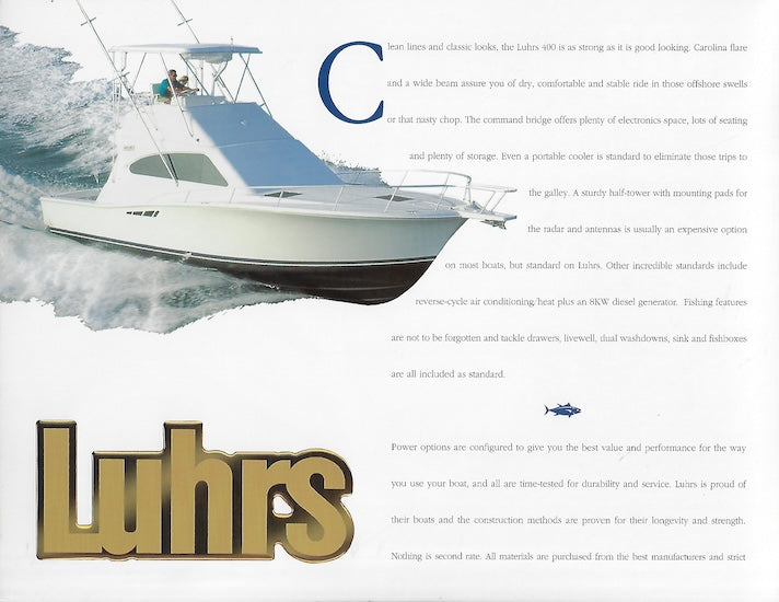 Luhrs 400 Convertible Brochure